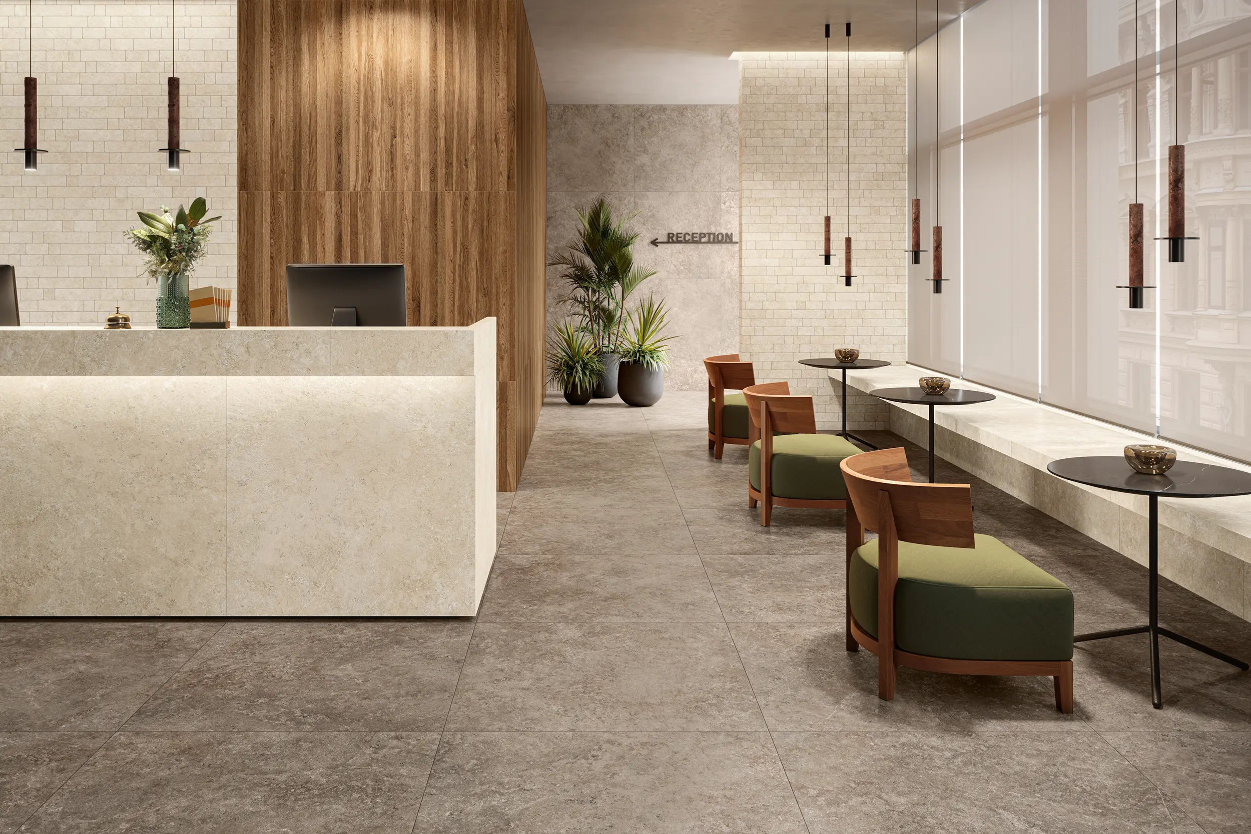 Novabell_Landstone_Earth_100x100_Clay_100x100_Muretto30x60_NordikWoodWalnut_60x120_Commerciale copia